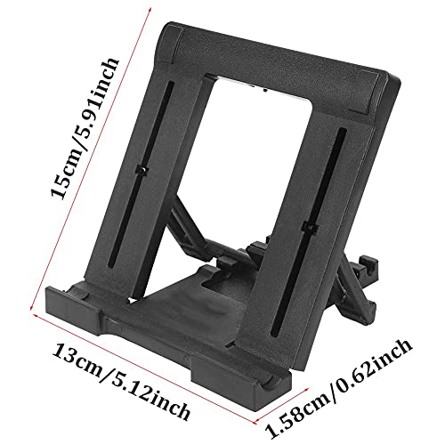 Tablet Stand, Plastic Five Gears Support Height Adjustable Portable Storage Mobile Phone Stand, 7-11 Inch Tablet PC Desktop Bracket, with Soft Rubber Pad, for for E Reader(Black)