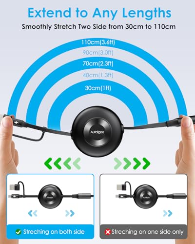 Retractable Multi Charging Cable, 3 in 2 Cable for Apple Watch Charger - style: 1