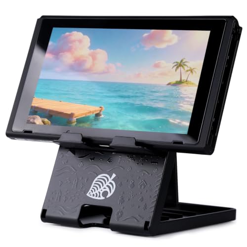 Foldable Stand for Nintendo Switch/2/Lite/OLED, Adjustable Switch Holder - color: Black