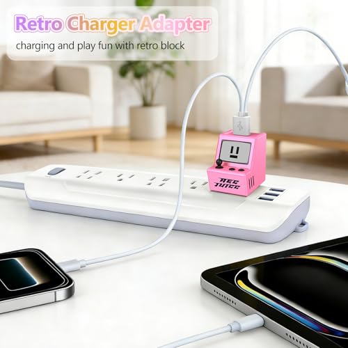 USB C Charger Block Cute 30W Dual Port Fast Charger Plug Cell Phone Block - color: BB Pink