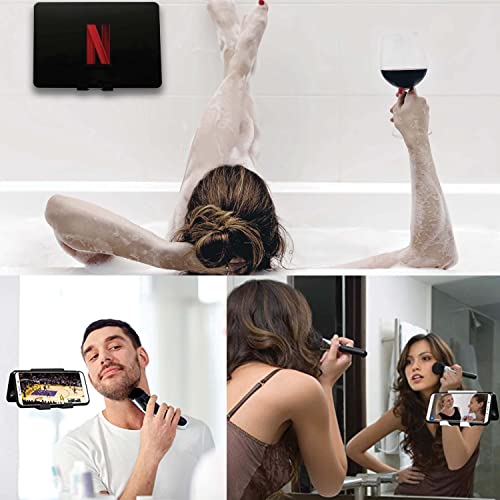 AIRSTIK Cell Phone Holder for Glass Shower, Mirror & Window, White - color: White