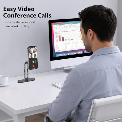 Magnetic iPhone Stand for Desk Office, Height Adjustable Phone Holder - size: Magnetic