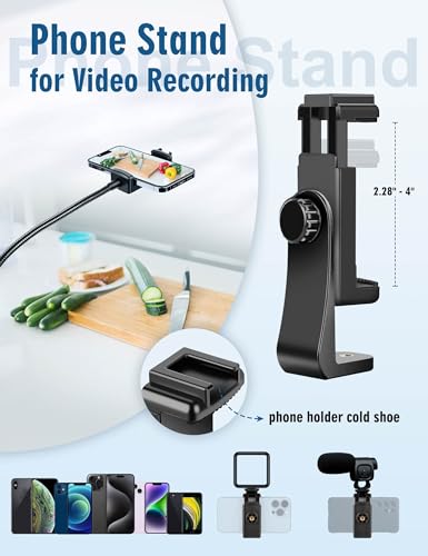 Nineigh Phone Tripod, 85" Tripod for Cell Phone iPhone with Gooseneck - size: 85 Inch