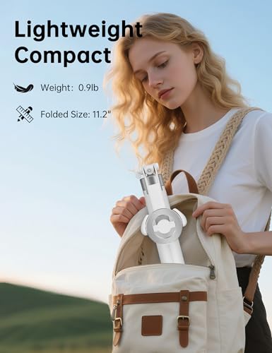 70" Magnetic Tripod for iPhone Magsafe, Extendable Selfie Stick Tripod - color: White