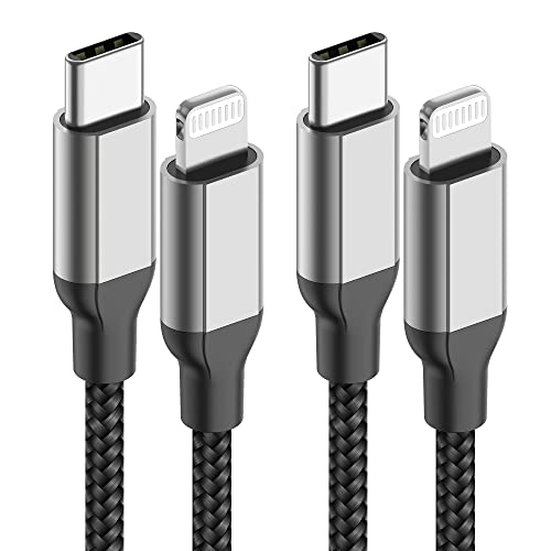2Pack MFi Certified 3ft USB-C to Lightning Cable for iPhone 14/13/12, iPad - size: 3FT