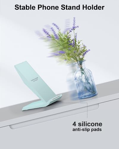 NANAMI Fast Wireless Charger, Nightstand Charging Stand with 20W PD Adapter - color: White-01