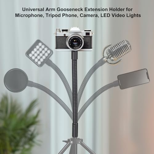 6-Inch Flexible Gooseneck Tubing, 3/8"-16 Male to Male Thread Universal Arm Gooseneck Extension Holder for Microphone, Tripod Phone, Camera, LED Video Lights - color: 1 Pack, size: 6 Inch