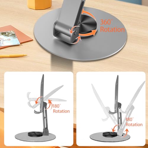 Universal Metal Cell Phone Stand, Grey&Grey - color: Grey&Grey