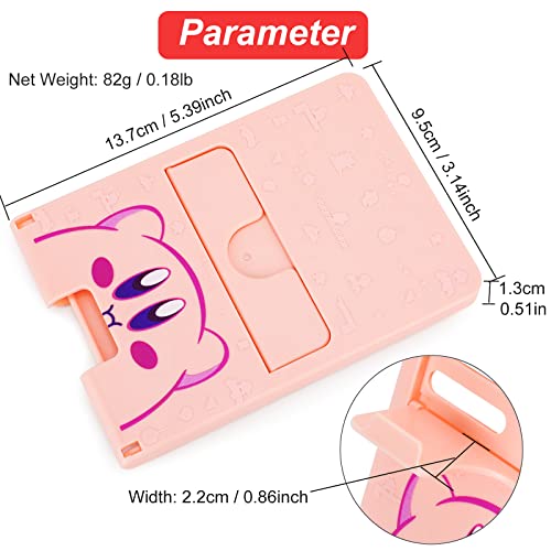 Foldable Stand for Nintendo Switch/2/Lite/OLED, Adjustable Switch Holder - color: Pink