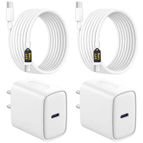 iPhone 18 17 16 15 Charger Fast Charging USB C Charger Block - color: white, size: 6FT