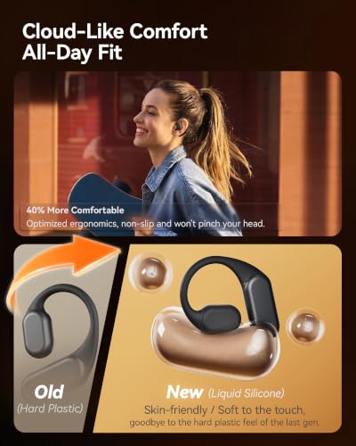 Gen 2 Bone Conduction, 60H IP68 Open Ear Headphones - color: Obsidian
