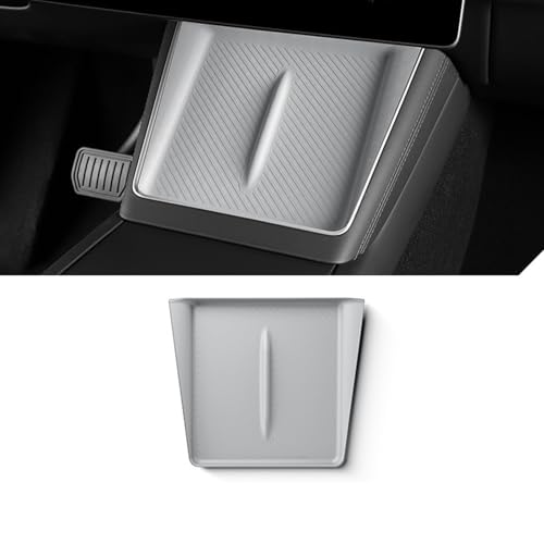 Mobile Charging Base Tray Pad Anti-Slip Mat for Vehicle Center Console Secure Device Placement and Heat Control Stylish Silicone Device Mat Tray Slip - color: Glossy original car