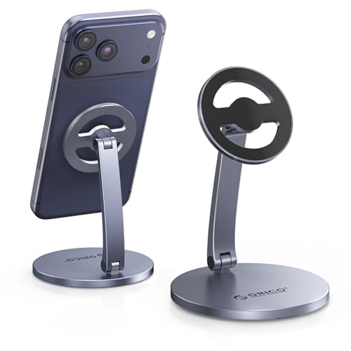 ORICO Magnetic Phone Stand for MagSafe, Aluminum Holder, 360° Rotation, PS1 - color: Gray