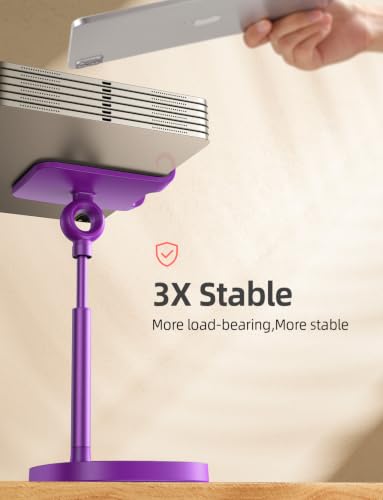 LISEN Cell Phone Stand Adjustable Phone Holer for Desk, Computer Office Desk Accessories for iPhone 16 Holder Women Kitchen Essentials Fits All Mobile Phones Switch Kindle iPads Tablet 4-10in Purple - color: Dark Purple