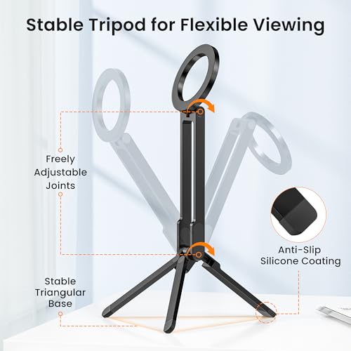 Itramax Magnetic Phone Tripod Stand,Foldable Pocket Phone Mount for MagSafe - color: Black