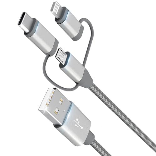 MFi Certified 3 in 1 Multi Charging Cable 1Pack - size: 1 Pack,3.4ft