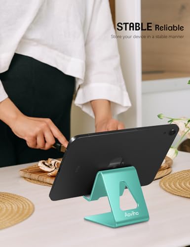Aoviho Cell Phone Stand for Desk, Aluminum Phone Holder,Fresh Green - color: Fresh Green