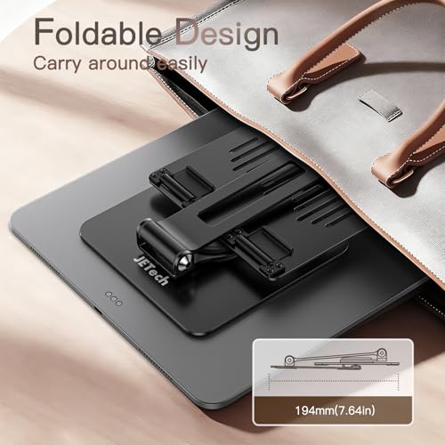 JETech Swivel Tablet Stand for 4-13" Tablets and Phones, Black - color: Black