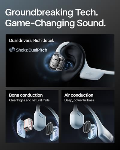 SHOKZ OpenRun Pro 2 Bone Conduction Bluetooth Sport Headphones, Blue - color: Blue, size: Standard