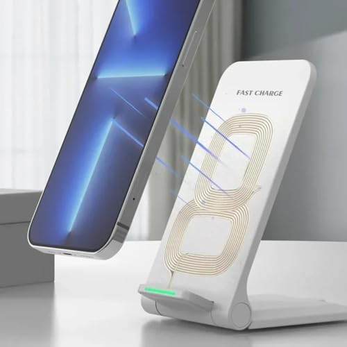 Dual Coil Wireless Charger Phone Charge for iPhone 17 16 15 14 13 12 Pro Max 15 14 13 12 Folding Fast Charging for Samsung Xiaomi 17 Pro Ma4x (Black with Cable) - color: Black with Cable