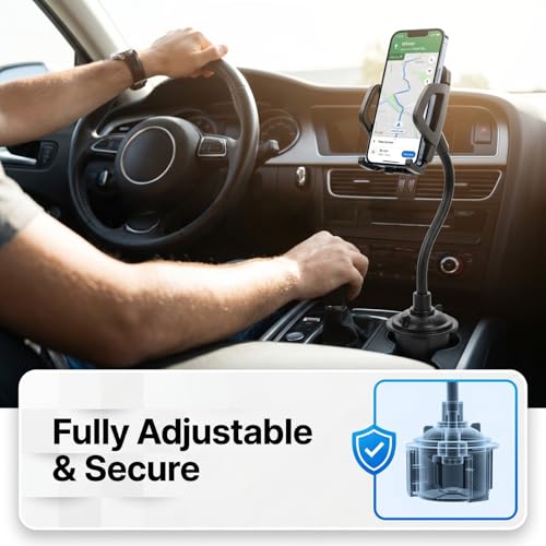 YUHENG Cup Holder Phone Holder for Car Stable Expandable Cup Base One-Button Quick Release