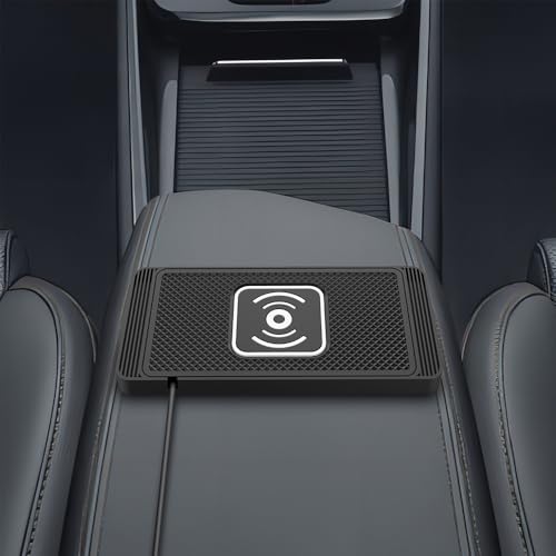 Wireless Car Charger Pad for Honda Pilot 4th Gen 2023 2024 2025 2026 15W Wireless Charging Mat Non-Slip Silicone Phone Charger DIY Trim-to-Fit Accessories,USB - color: USB