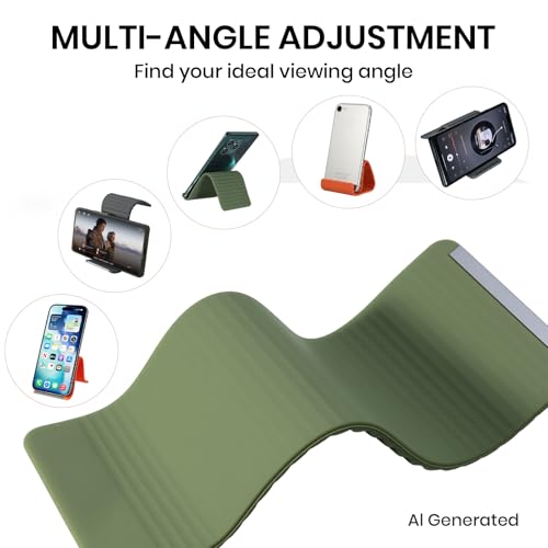 Flexible Silicone Phone Holder,Airplane Phone Holder (Gray) - color: Gray