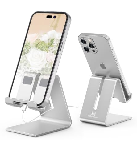 Aluminum Phone Stand for iPhone Series, Samsung, Silver - color: Silver