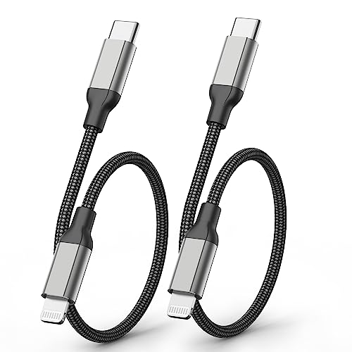 6inch USB-C to Lightning Cable 2Pack MFi Certified for iPhone 14/13/12 iPad - size: 6 Inch