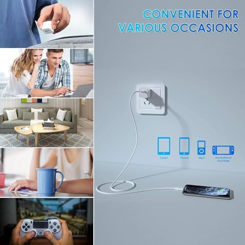 iPhone Charger,[MFi Certified] 2Pack 6FT Lightning Cable - color: White