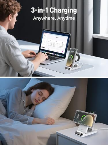 Magnetic Wireless Charger for Samsung, Charging Station for Galaxy S26 - color: White