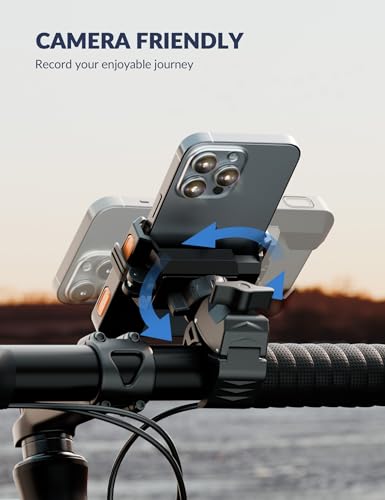 Grefay Bike Phone Mount for Electric, Mountain, Scooter, and Dirt Bikes - color: Orange