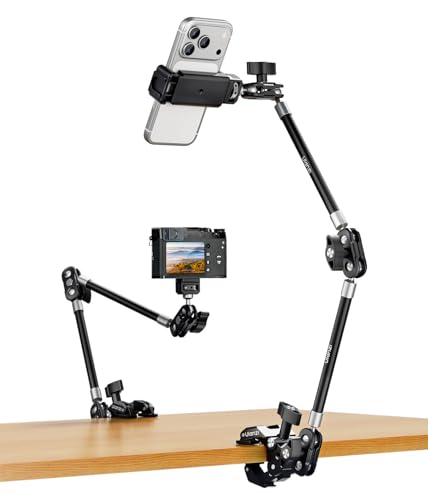 ULANZI CO78 22" Magic Arm w Super Clamp Desk C Clamp, 1kg Load Articulating