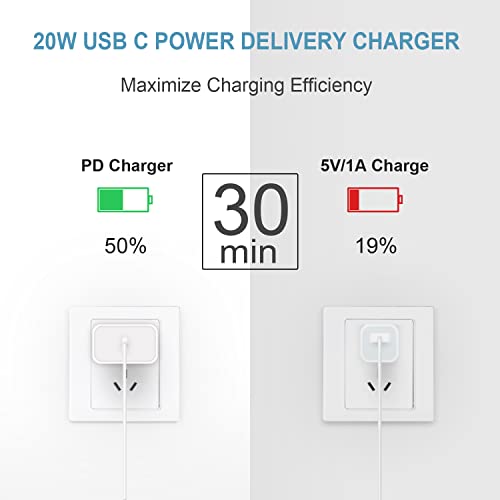 iPhone 18 17 16 15 Charger Fast Charging USB C Charger Block - color: white, size: 6FT