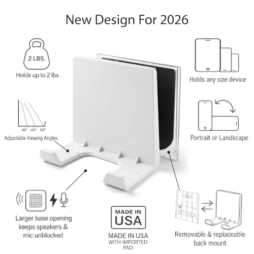 AIRSTIK Cell Phone Holder for Glass Shower, Mirror & Window, White - color: White