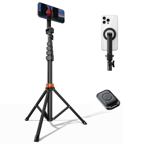 VIMOSE 66" Magnetic Phone Tripod, Tripod for iPhone with Remote