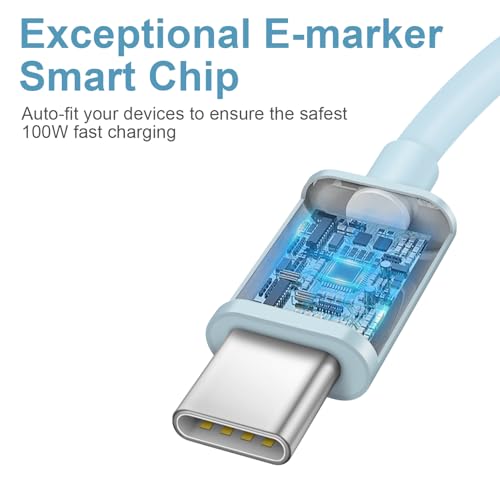iPhone 18 17 16 15 Charger Fast Charging USB C Charger Block - color: Blue, size: 6FT