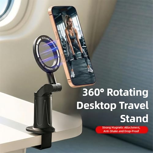 2 Pack Airplane Phone Holder Mount, Magnetic with Manual Twist Clamp