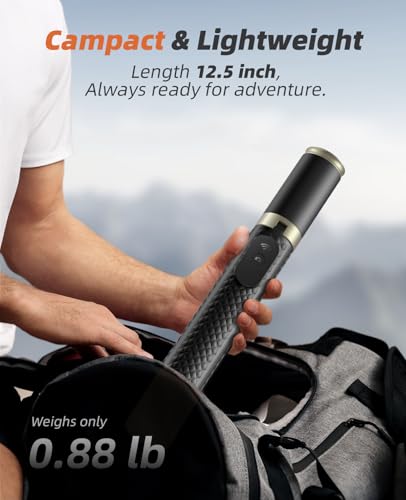 Tripod for iPhone, Selfie Stick with Remote, Stable & Durable Phone Tripod - color: Black