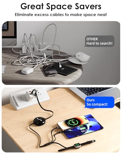 Multi Charging Cable 2 Pack Retractable Car Charger for Multiple Devices - style: 2