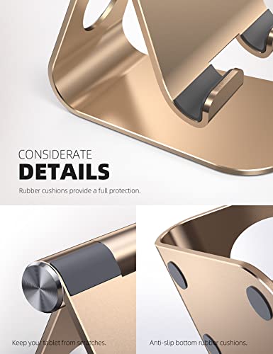 Lamicall iPad Stand Adjustable Tablet Holder, Sturdy Aluminum, Multi-Angle - color: Gold