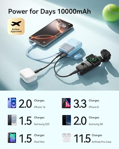 INIU Mini Portable Charger, Small 10000mAh 45W Fast Charging Power Bank - color: Light Purple