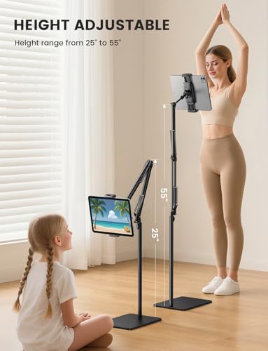 Lamicall Kindle Stand Tablet Holder 55" Height Adjust Extend Flexible Arm