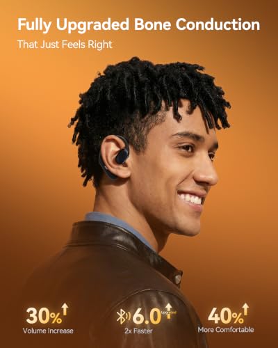 Gen 2 Bone Conduction, 60H IP68 Open Ear Headphones - color: Obsidian