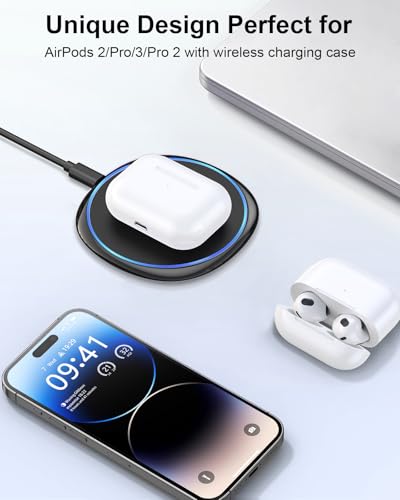 NANAMI Fast Wireless Charger, 7.5W Charging Pad with 20W PD3.0 Adapter USB Charger for iPhone 18 Pro/18 Pro Max/17/17 Air/17 Pro/17 Pro Max/16/15/14/13/12/Airpods 2, 10W for Samsung S26 S25 S24 S23