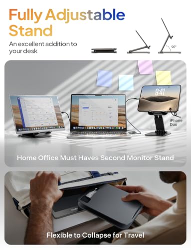 LISEN iPad Stand Tablet Holder for Desk, Kindle Accessories Stand for Apple - color: Black