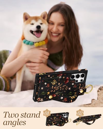 Petitian for Samsung Galaxy S24 Ultra Wallet Case, Growing Flower - color: Grow Flower, size: Samsung Galaxy S24 Ultra