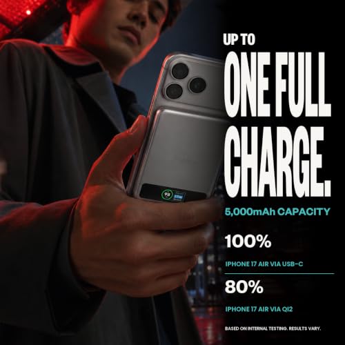 BMX 5K Semi-Solid Power Bank, 5000mAh Qi2 (Silver) - color: Silver