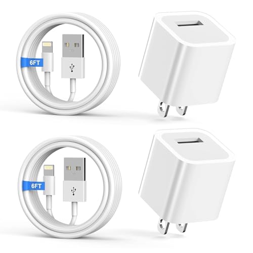 iPhone Charger,[MFi Certified] 2Pack 6FT Lightning Cable - color: White