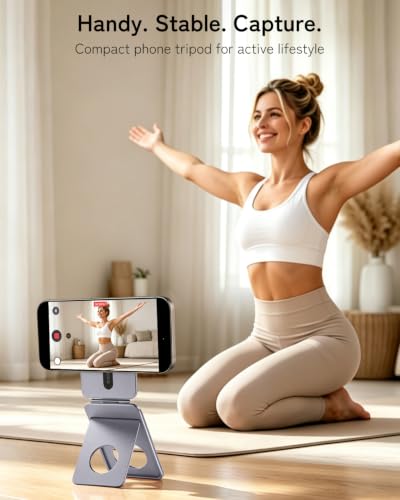 Phone Stand, 0.23“ Ultra-Lightweight and Portable iPhone Tripod Stand - color: Grey
